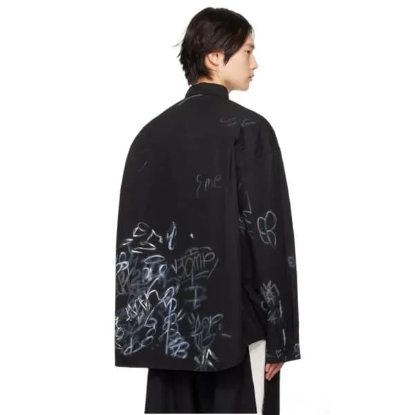 발렌시아가 트렌디 남성 블랙 셔츠 - Balenciaga Mens Black Tshirts… - 1