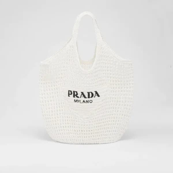 프라다 여성 화이트 토트백 - Prada Womens White Tote Bag - pr4… - 1