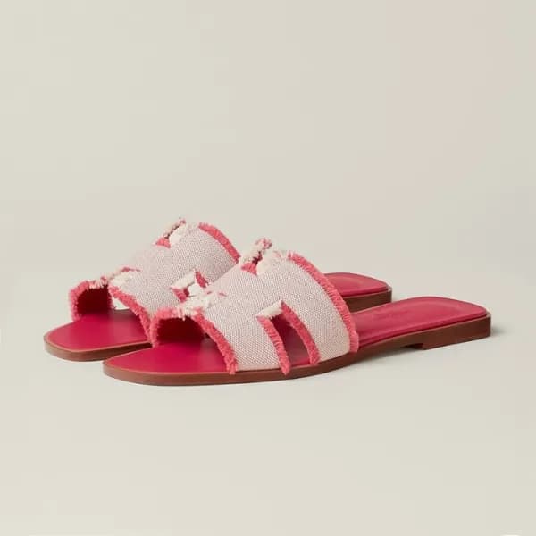 에르메스 여성 핑크 오란 - Hermes Womens Pink Slipper - he189… - 1