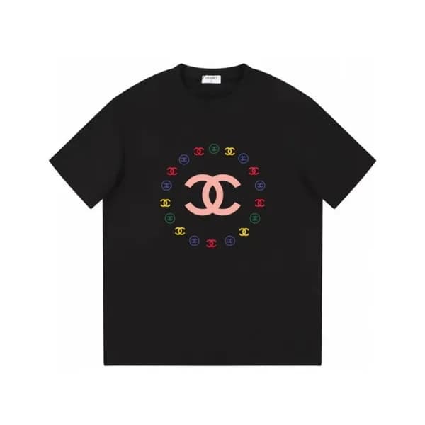 샤넬 남/녀 크루넥 블랙 반팔티 - Chanel Unisex Black Tshirts - … - 1