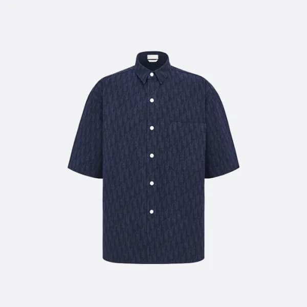 디올 남성 네이비 반팔 셔츠 - Dior Mens Navy Shirts - di618x - 1