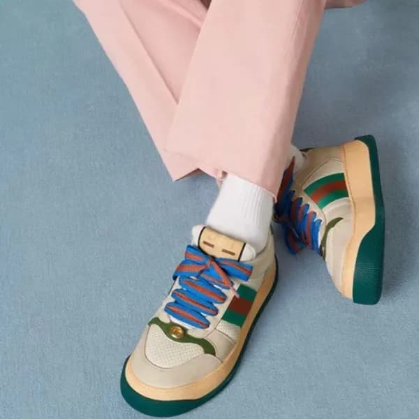 구찌 남/녀 GG 그린탭 스니커즈 - Gucci Unisex Green Sneakers- … - 1