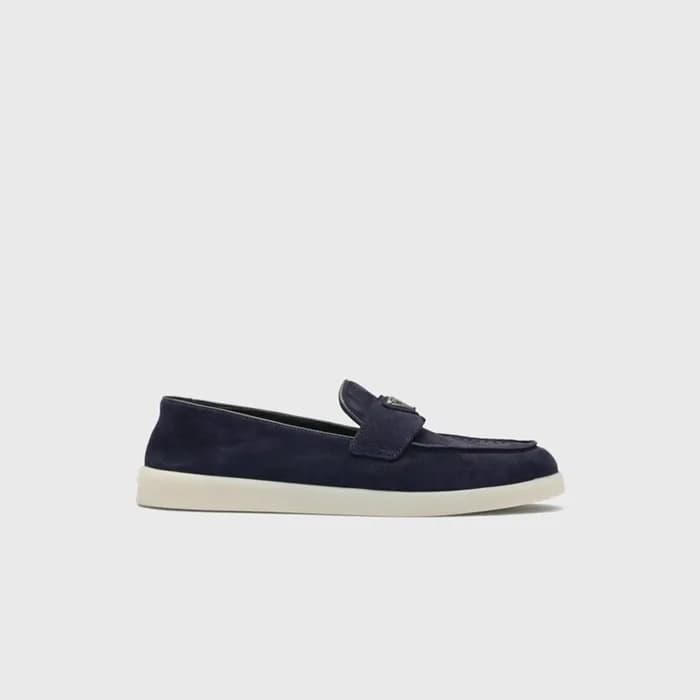 프라다 남성 스웨이드 가죽 네이비 로퍼 【매장-140만원대】 - Prada Mens Nav… - 1