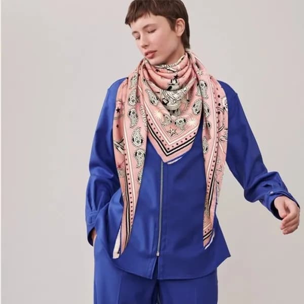 에르메스 여성 캐시 핑크 스카프 - Hermes Womens Pink Scarf - he4… - 1