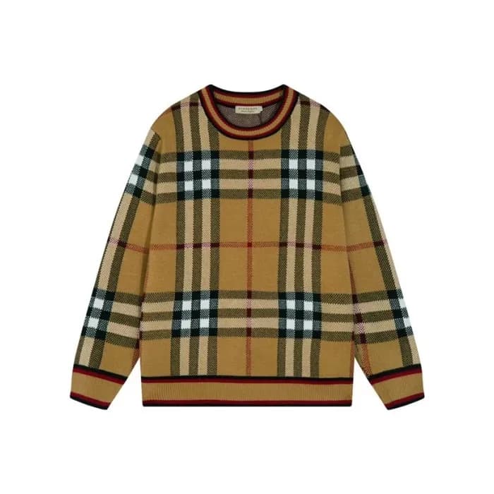 버버리 남성 브라운 크루넥 스웨터 - Burberry Mens Brown Sweaters … - 1