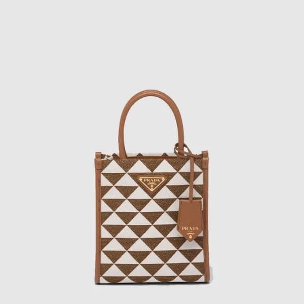 프라다 여성 심볼 자수 미니 백 1BA355 - Prada Womens Symbol Emb… - 1