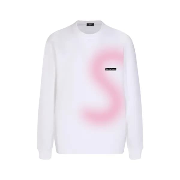 발렌시아가 남성 화이트 맨투맨 - Balenciaga Mens White Tshirts -… - 1