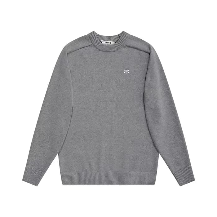 셀린느 남성 크루넥 그레이 니트 - Celine Mens Gray Knits - ce268… - 1