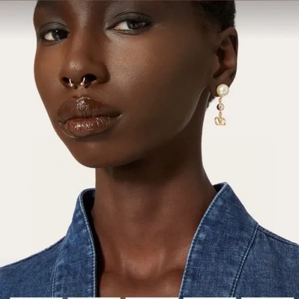 발렌티노 여성 골드 이어링 - Valentino Womens Gold Earring - a… - 1