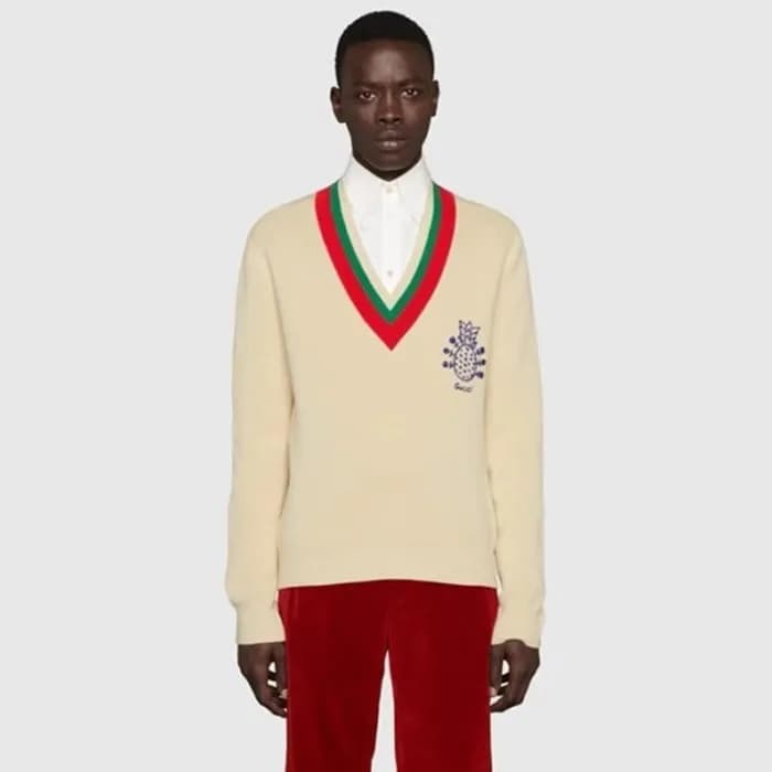 구찌 남성 브이넥 스웨터 - Gucci Mens V-neck Knitwear - gu113… - 1