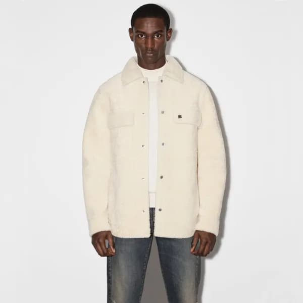 아미리 남성 캐쥬얼 화이트 무스탕 - Amiri Mens White Jackets - fa… - 1