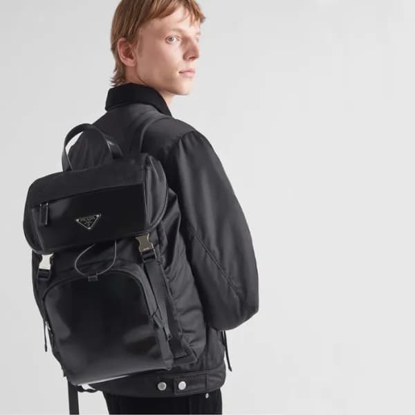 매장판 프라다 남성 리나일론 블랙 백팩 - Prada Mens Black Back Pack… - 1