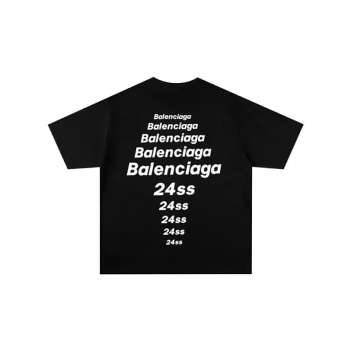 발렌시아가 남성 블랙 티셔츠 - Balenciaga Mens Black Tshirts - … - 1
