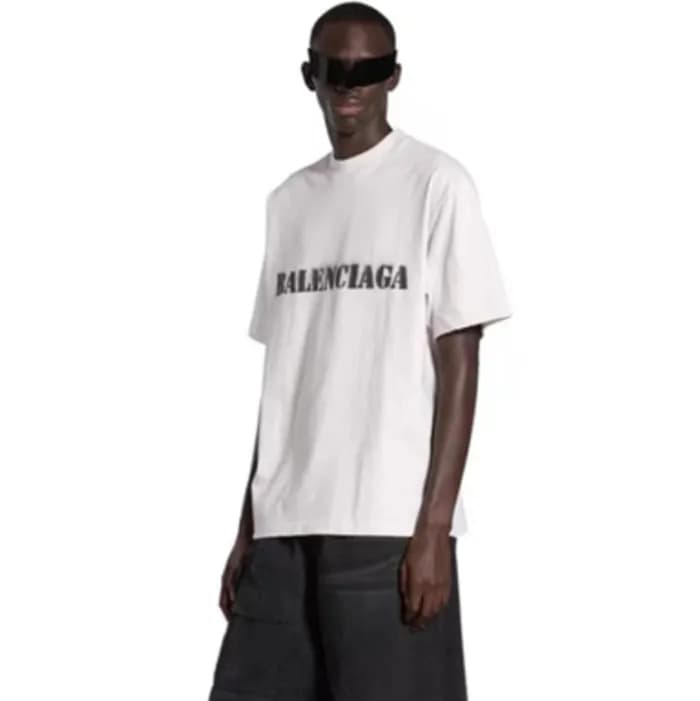 발렌시아가 남성 화이트 반팔티 - Balenciaga Mens White Tshirts -… - 1