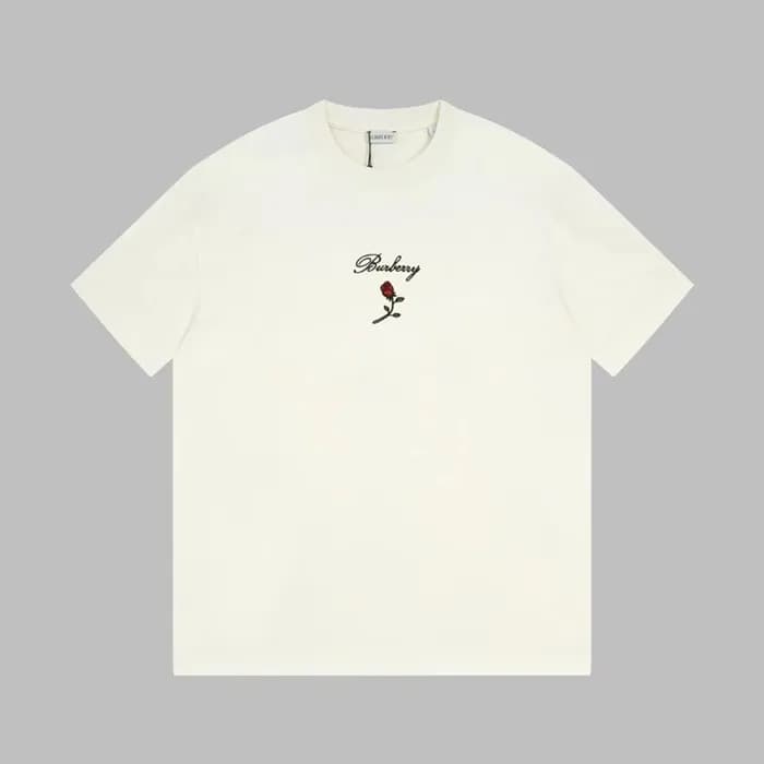 버버리 남성 아이보리 티셔츠 - Burberry Mens Ivory Tshirts - bu… - 1