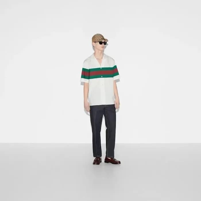 구찌 남성 화이트 반팔 셔츠 - Gucci Mens White Shirts - guc367… - 1