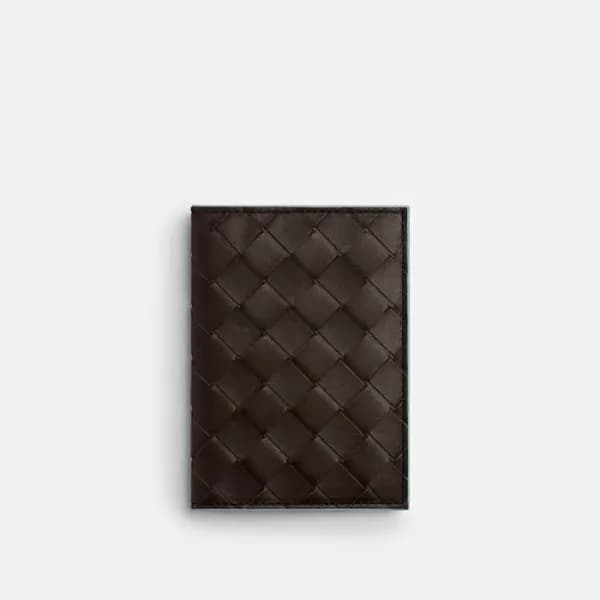 보테가베네타 남성 초코 반지갑 - Bottega Veneta Mens Half Wallet… - 1