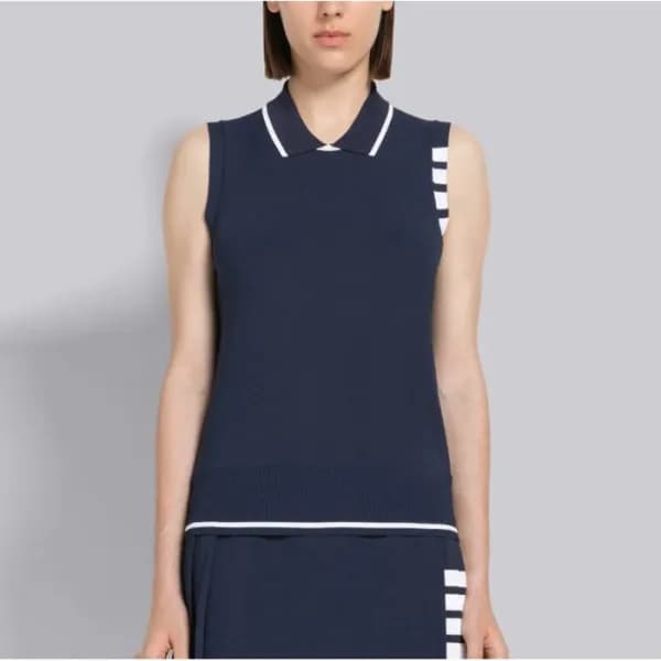 톰브라운 여성 라운드 나시 - Thom Browne Womens Sleeveless Top… - 1