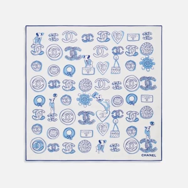 샤넬 여성 블루 스카프 - Chanel Womens Blue Scarf - acc2317x - 1