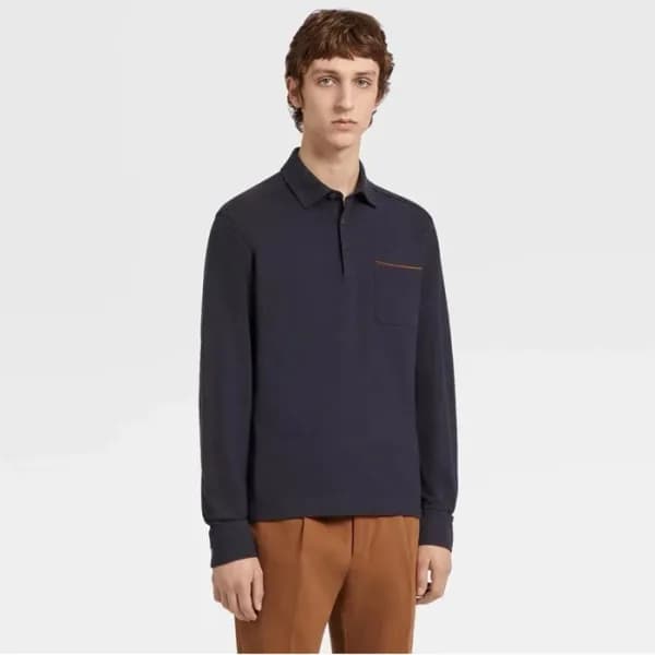 에르메네질도 제냐 남성 폴로 긴팔티 - Ermenegildo Zegna Mens Polo … - 1