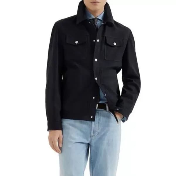 브루넬로쿠치넬리 남성 가죽 자켓 - Brunello Cucinelli Mens Leathe… - 1