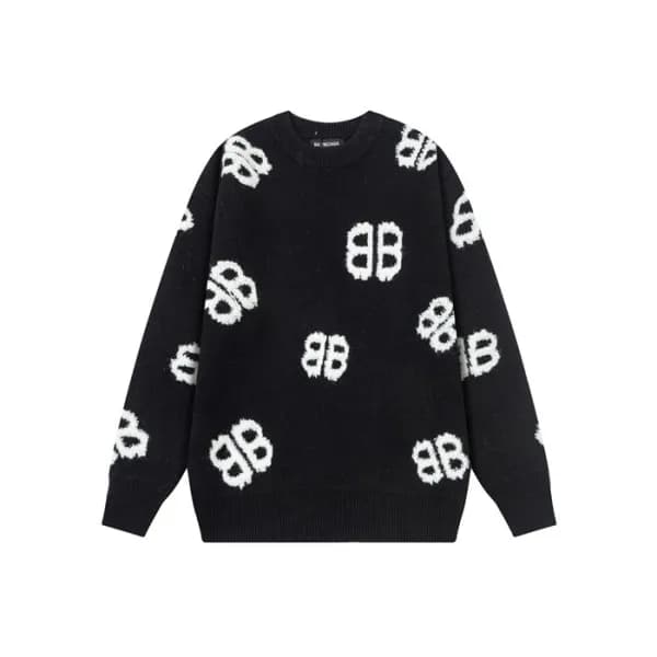 발렌시아가 남성 라운드 니트 - Balenciaga Mens Round Knitwear -… - 1
