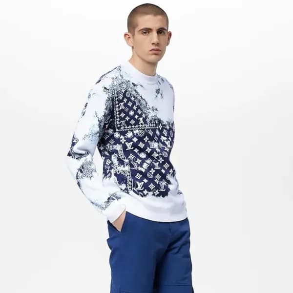 루이비통 남성 라운드 스웨터 - Louis vuitton Mens Round Sweater… - 1
