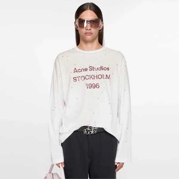 아크네 남/녀 라운드 긴팔티 - Acne Unisex Round Tshirt - anc56… - 1