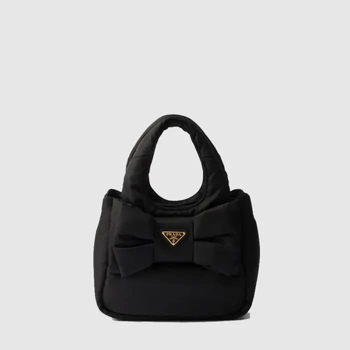 프라다 여성 리본 장식 패딩 리나일론 미니백 - Prada Womens Ribbon dec… - 1