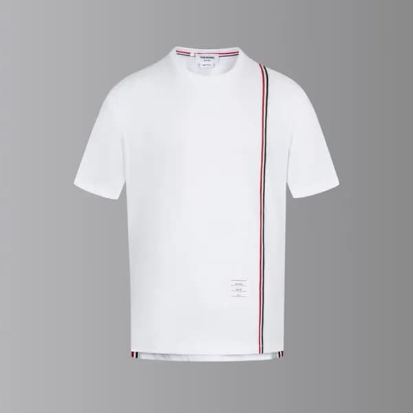 톰브라운 남성 라운드 반팔티 - Thom Browne Mens Round Tshirts -… - 1