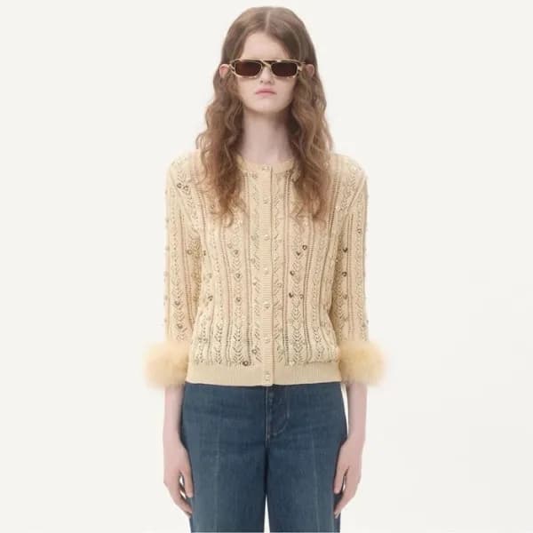 발렌티노 여성 라운드 가디건 - Valentino Womens Round Cardigan … - 1