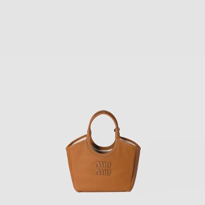 미우미우 여성 가죽 토트 백 - Miumiu Womens Leather Tote Bag -… - 1