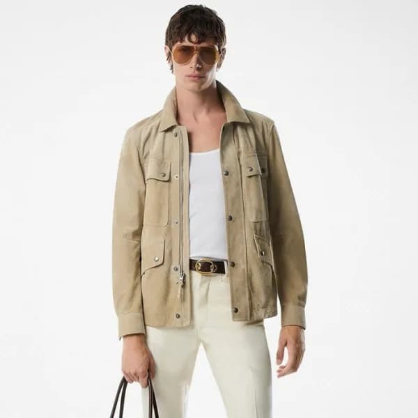 톰포드 남성 가죽 자켓 - Tom Ford Mens Leather Jacket - toc8… - 1