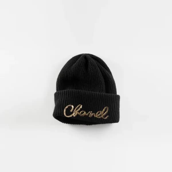 샤넬 남/녀 이니셜 비니 - Chanel Unisex Initial Beanie - acc… - 1