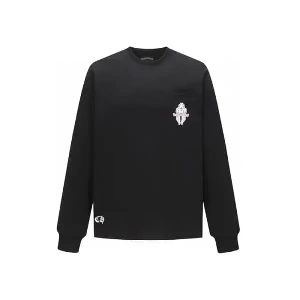 크롬하츠 남성 라운드 긴팔티 - Chrome Hearts Mens Round Tshirt … - 1