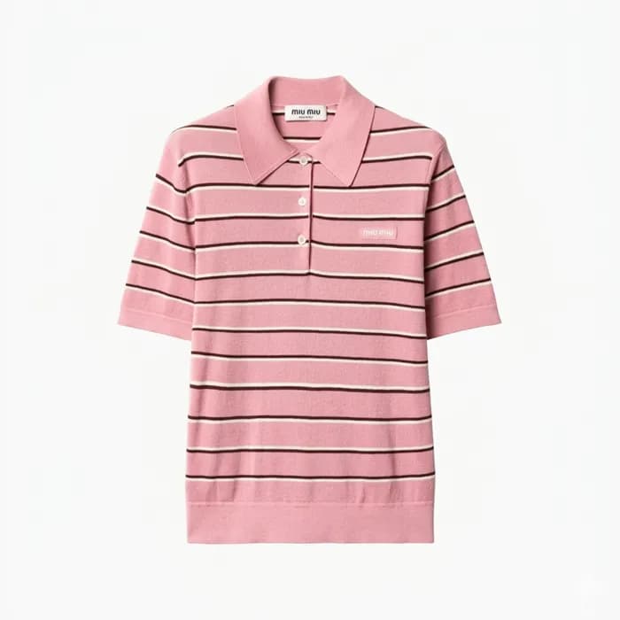 미우미우 여성 폴로 티셔츠 - Miumiu Womens Polo Tshirt - mic14… - 1