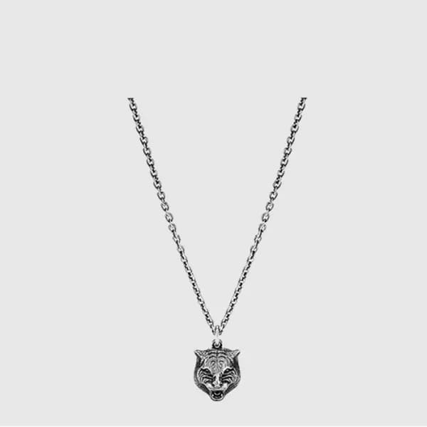 구찌 남/녀 라이언 헤드 펜던트 목걸이 - Gucci Unisex Lion Head Pen… - 1