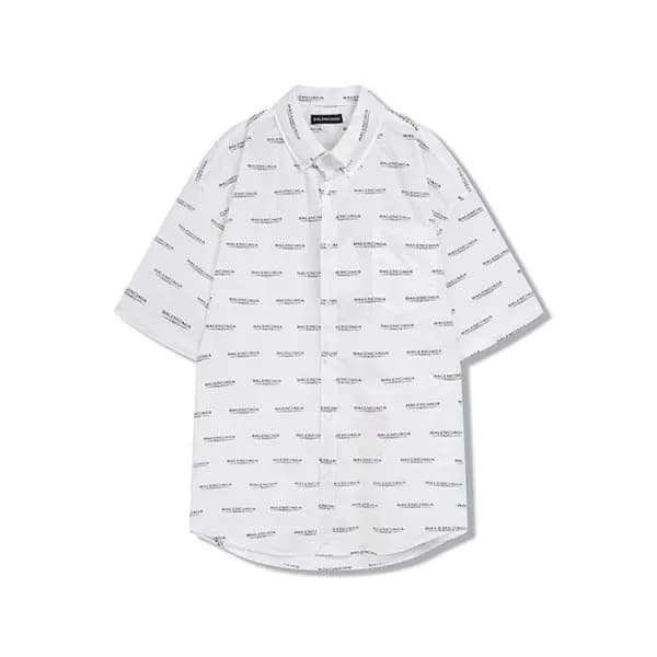 발렌시아가 남성 반팔 셔츠 - Balenciaga Mens Basic Shirts - ba… - 1