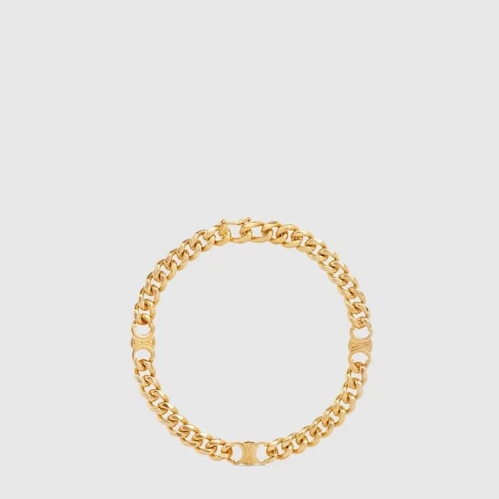 셀린느 남/녀 트리오페 스몰 구르메트 브레이슬릿 - Celine Unisex Triomphe Small Gourmet Bracelet - acc10613x - 1