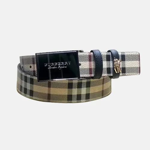 [버버리]헤이마켓 체크 남성용 벨트 bu0001y - Burberry Haymarket C… - 1