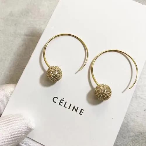 CELINE Yellow Gold Earring - 셀리느 여성용 18k도금 옐로우 골드 … - 1