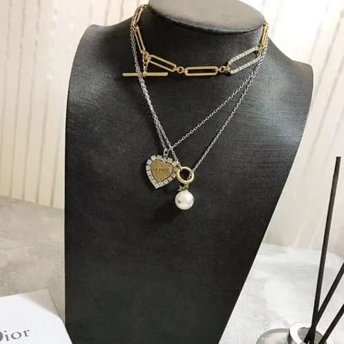 Dior Choker 18k Rose Gold - 디올 여성용 목걸이 18K도금 … - 1