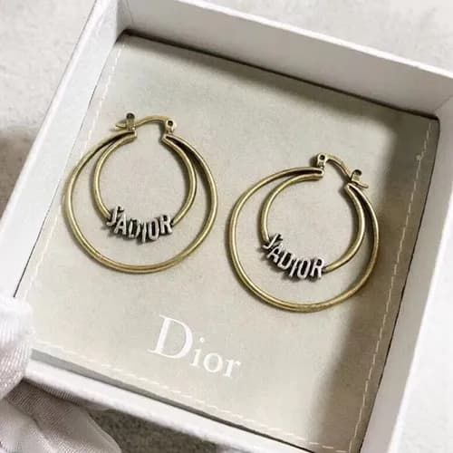 Dior Rose Gold Earring - 디올 여성용 18k도금 로즈 골드 귀걸이 - 1