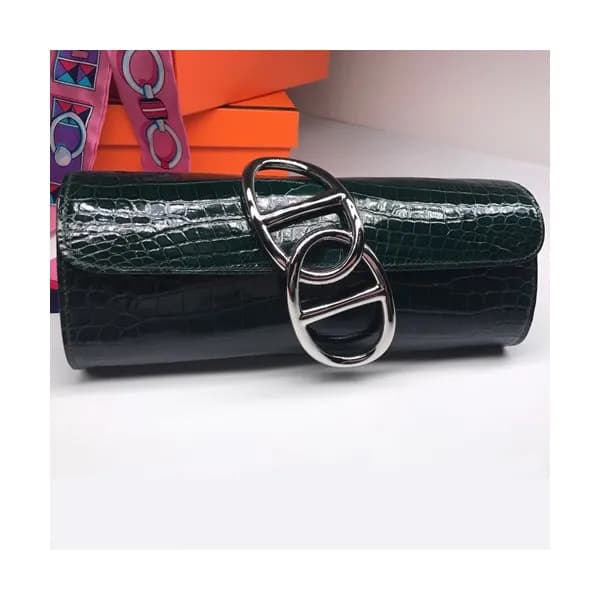 Hermes Egee Crocodile Leather Clutch Bag - 에르메스 에… - 1