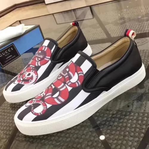 Gucci 2018 Snake Slip-on White - 구찌 스네이크 슬립온 화이트 G… - 1