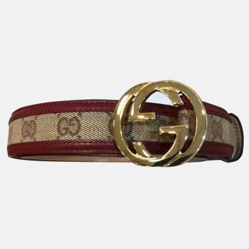 Gucci 2019 Ladies Classic GG Buckle Leather Belt -… - 1
