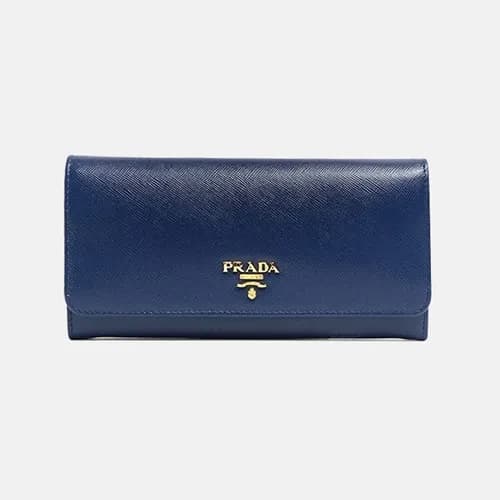 Prada 2018 Womens Saffiano Steel Logo Long Wallet … - 1