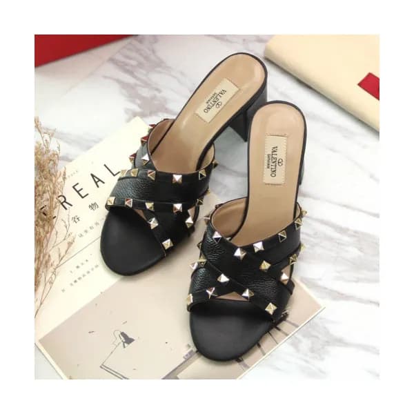 Valentino 2018 Ladies Rockstud Strap Slipper - 발렌티… - 1