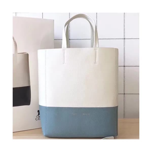 Celine Vertical Cabas Leather Tote Shoulder Bag,28… - 1