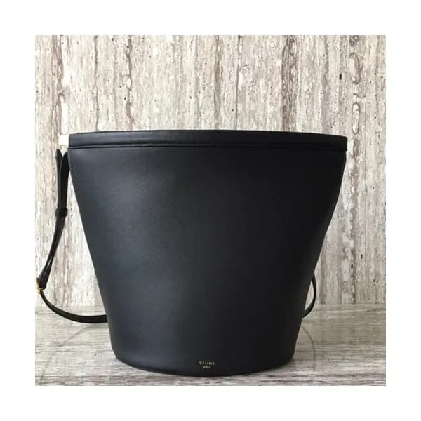 Celine Leather Cabas Sangle Bucket Shoulder Bag,32… - 1